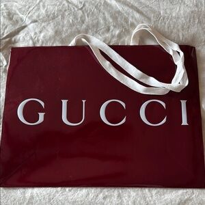 Gucci Burgundy Shopping Bag